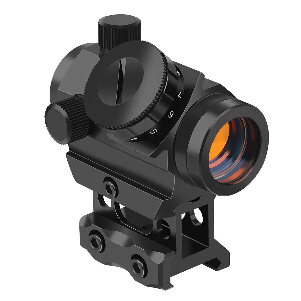 102T RED DOT SIGHT AIRSOFT RED DOT SCOPE WITH HIGH MOUNT RAIL - OPTICREV