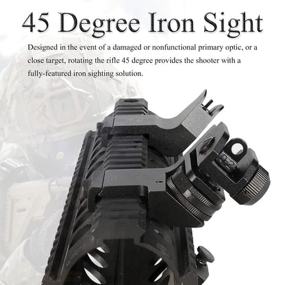 45 Degree Offset Iron Sights+Optical fiber (Low Profile)