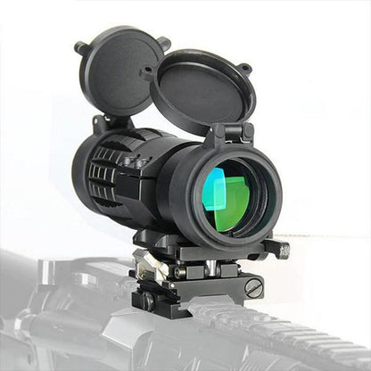 ‎BBRAND 3X MAGNIFIER FLIP TO SIDE SCOPE 3X30MM RIFLE MAGNIFIER WITH QD MOUNT AND LEN COVERS - OPTICREV